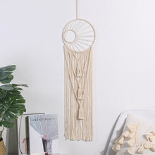 Load image into Gallery viewer, Sun and Moon Macrame Dream Catcher
