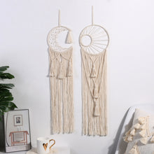 Load image into Gallery viewer, Sun and Moon Macrame Dream Catcher
