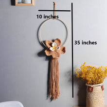 Load image into Gallery viewer, Boho Flower Macrame Wall Hanging
