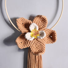 Load image into Gallery viewer, Boho Flower Macrame Wall Hanging
