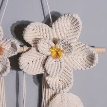 Load image into Gallery viewer, Ivory Floral Macrame Wall Hang
