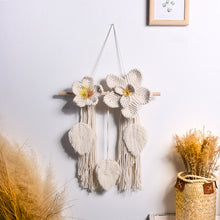 Load image into Gallery viewer, Ivory Floral Macrame Wall Hang
