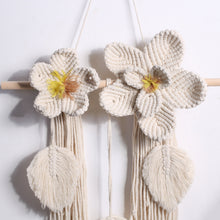 Load image into Gallery viewer, Ivory Floral Macrame Wall Hang
