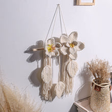 Load image into Gallery viewer, Ivory Floral Macrame Wall Hang
