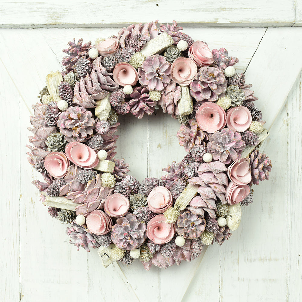 Handmade real dried pine cones Wreath for all occasions