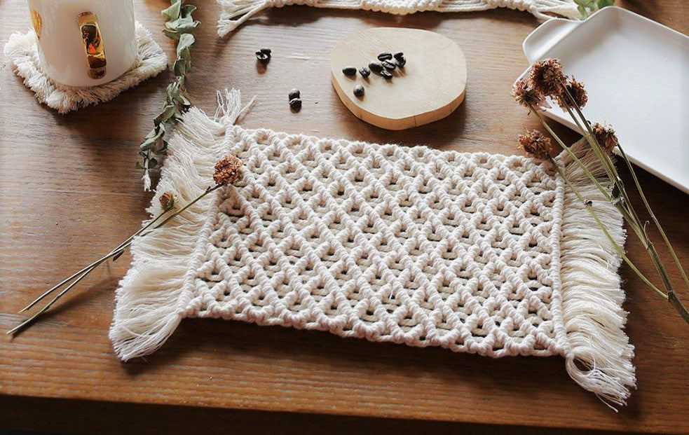 Macrame Boho Handmade Placemat