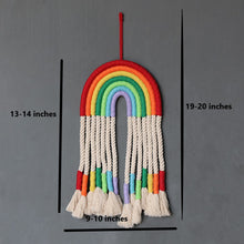 Load image into Gallery viewer, Rainbow Macrame Wall Hang
